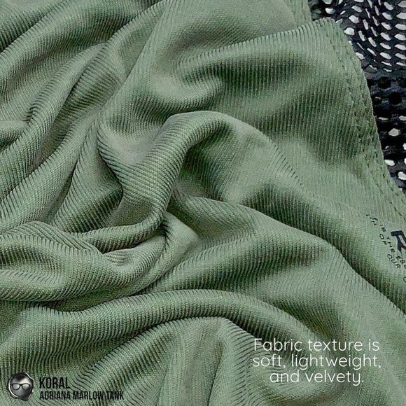 KORAL ACTIVEWEAR ADRIANA MARLOW MESH PANEL TANK IN JUNIPER & BLACK WOMEN SMALL - Picture 8 of 14